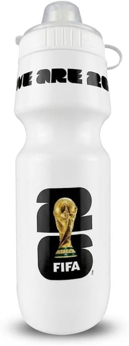 Official FIFA World Cup 2026 Edition - 24oz Refillable Squeeze Water Bottle - White